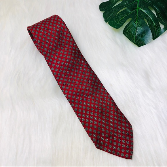 Vintage Christian Dior All Silk Men Tie Vintage Tie Red - Picture 2 of 6